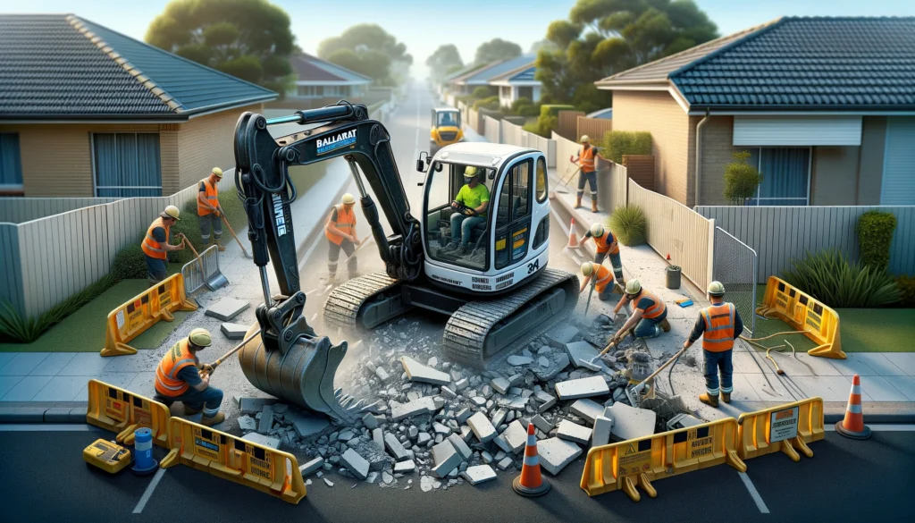 Expert Concrete Demolition And Removal Near You Safe & Efficient With Ballarat Excavator 2